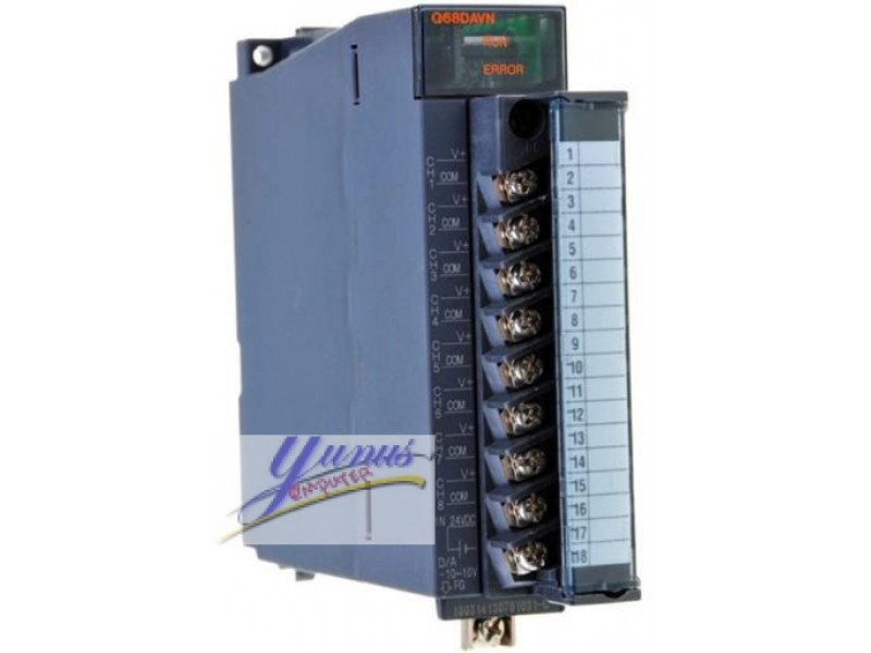 Mitsubishi Q68DAVN PLC Q Series 8 Channel Analog Output Module 