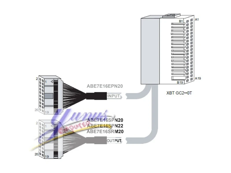 Schneider ABE7E16SPN20 Connection Sub-Base ABE7 - 16 Outputs for Twido Extension