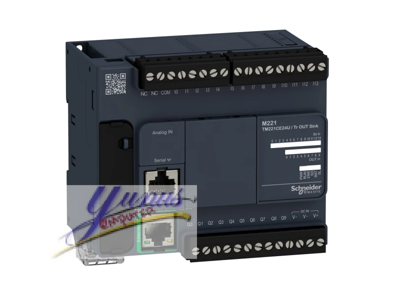 Schneider TM221CE24U Controller M221 - 24 I/O, NPN Transistor Outputs, Ethernet Connectivity